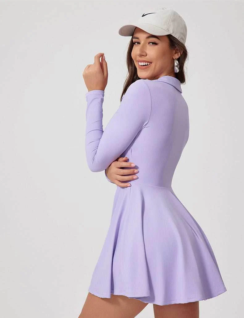 Long Sleeve Athletic Dress - Artadvier
