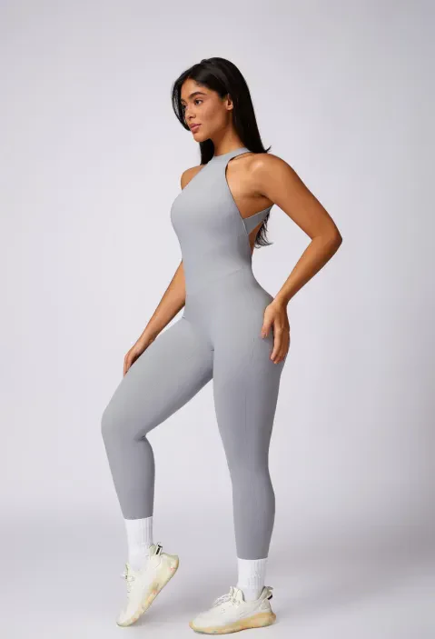 Sporty High Neck Sculpt Jumpsuit Women - Artadvier