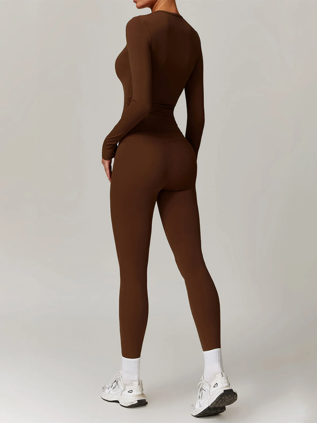 Athletic Wear with Long Sleeve Slim Fit T-Shirt and Legging - Artadvier