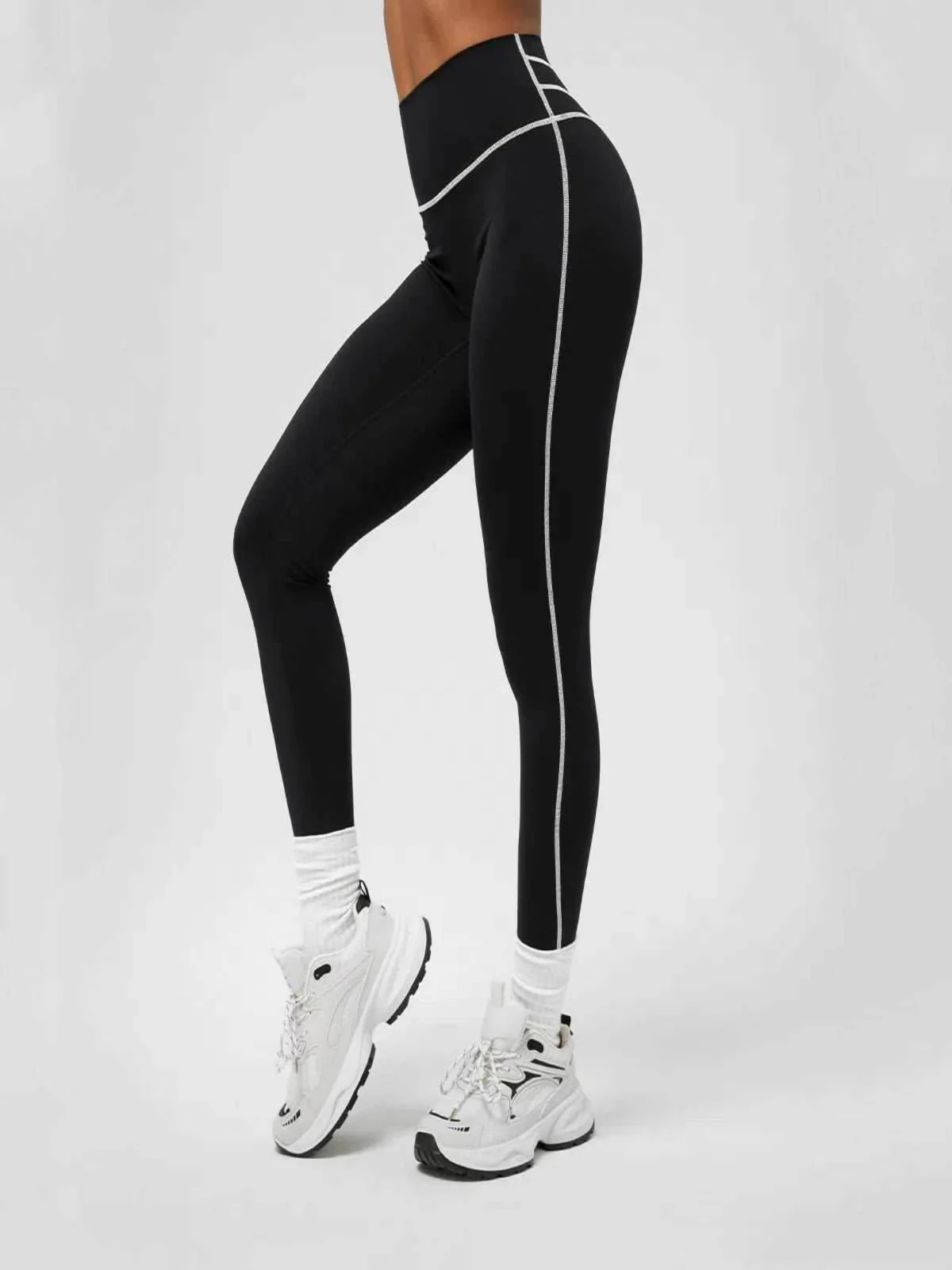 High Waist Black Yoga Legging - Artadvier