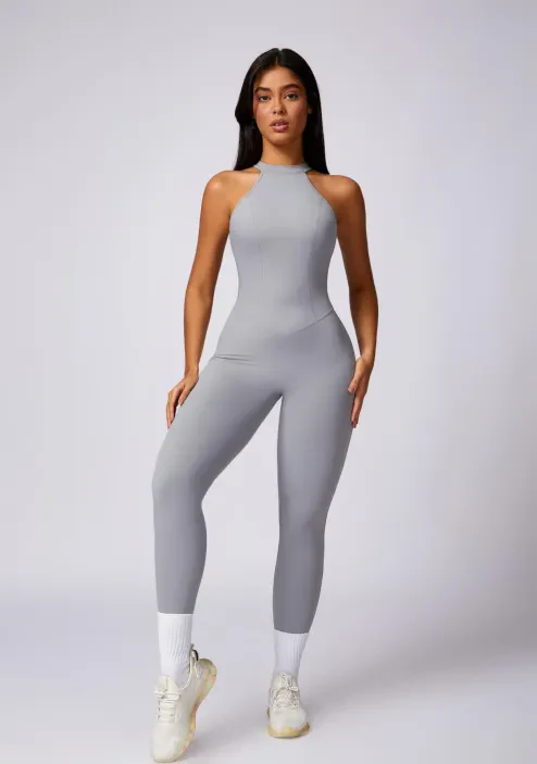 Sporty High Neck Sculpt Jumpsuit Women - Artadvier
