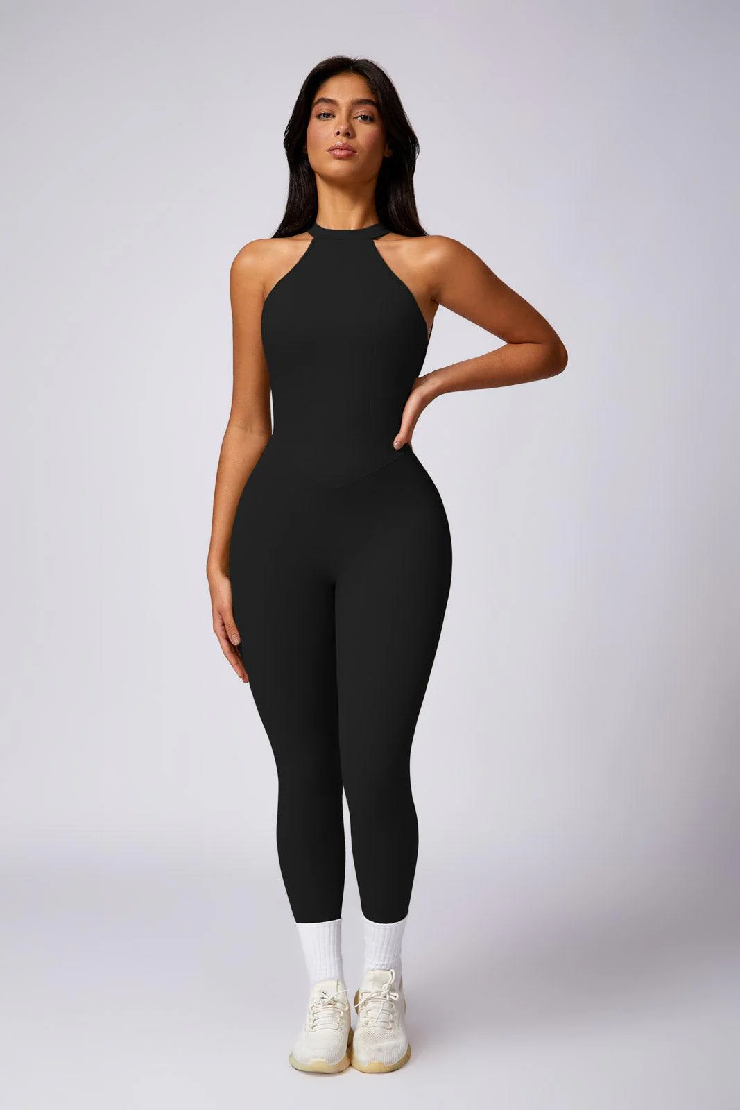 Sporty High Neck Sculpt Jumpsuit Women - Artadvier