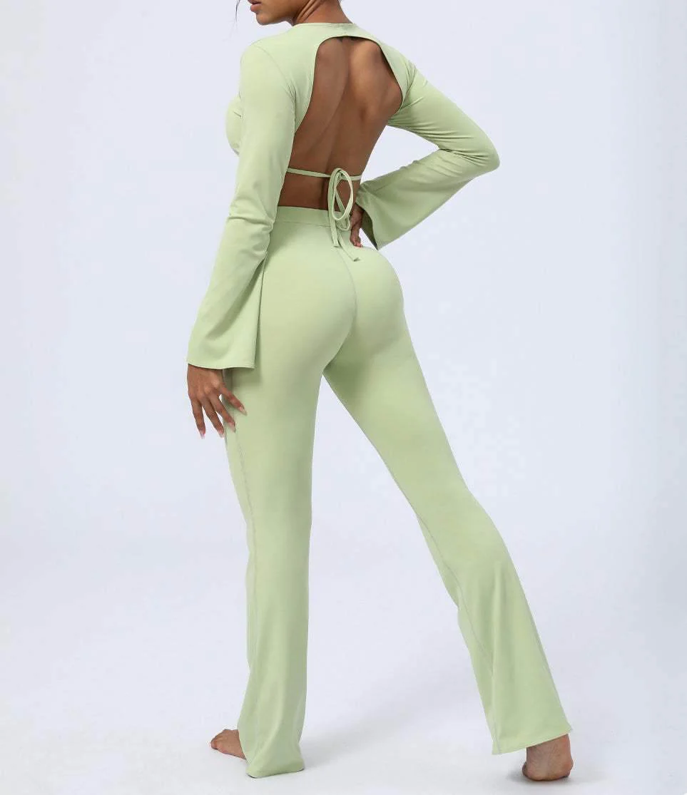 Butt Lifting Flared Leg Workout Pants - Artadvier